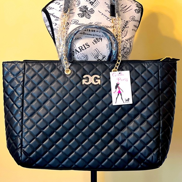 Gilda Paris NWT Black Quilted "G" Logo
Quilted Tote MSRP $199 - Picture 1 of 14